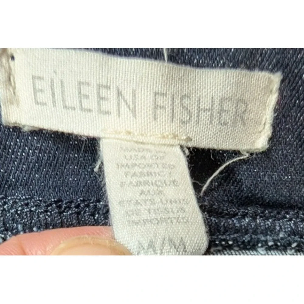 Eileen Fisher Pants Womens‎ M Blue Denim Pull On Jeggings Organic Cotton Stretch